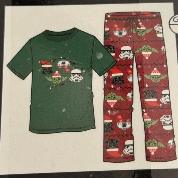 Star Wars XL Christmas Theme Pajama Set NEW - Picture 2 of 7